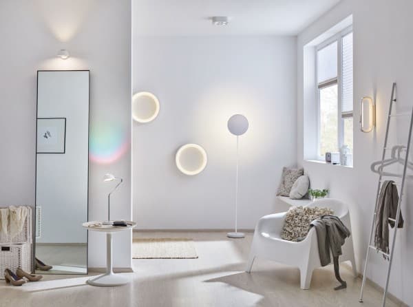 Paulmann 709.46, Pinta, Pyöreä, 1 lamppu(a), 2700 K, IP44, Valkoinen