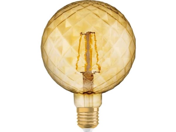 OSRAM Vintage 1906 - LED-filamentlyspære - form: furukongle - E27 - 4 W (ekvivalent 40 W) - klasse E - behagelig varmt lys - 2500 K - gull