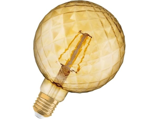 OSRAM Vintage 1906 - LED-filamentlyspære - form: furukongle - E27 - 4 W (ekvivalent 40 W) - klasse E - behagelig varmt lys - 2500 K - gull