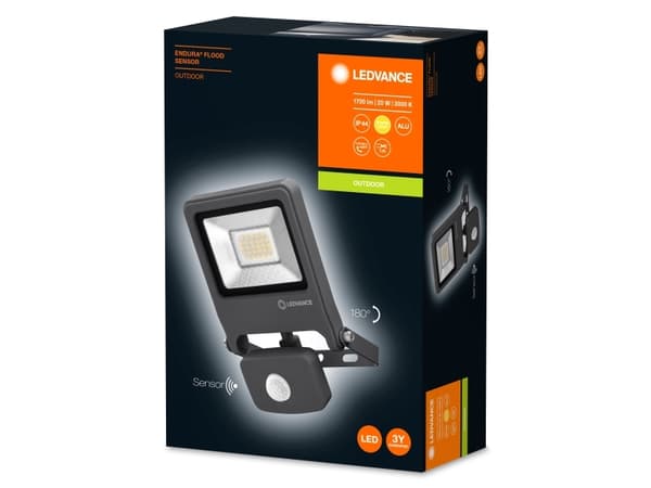 LEDVANCE ENDURA FLOOD, Grafitt, IP44, Aluminium, I, IK06, 20 W