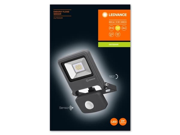 LEDVANCE ENDURA FLOOD, Grafitt, IP44, Aluminium, I, IK06, 10 W