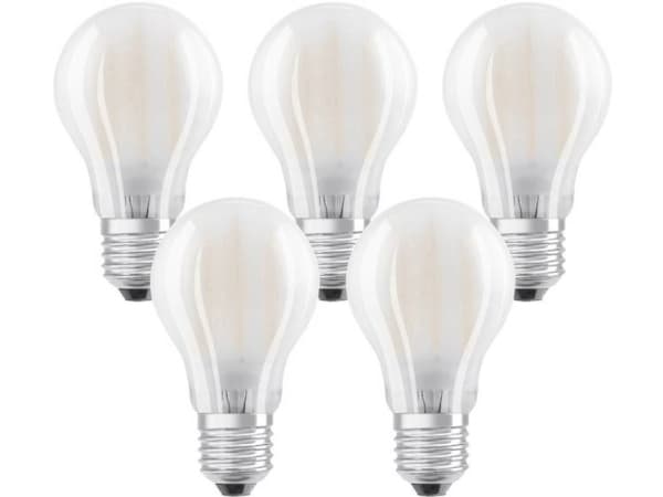 OSRAM LED BASE - LED-glödlampa - form: A - glaserad finish - E27 - 7 W (motsvarande 60 W) - klass E - varmt vitt ljus - 2700 K