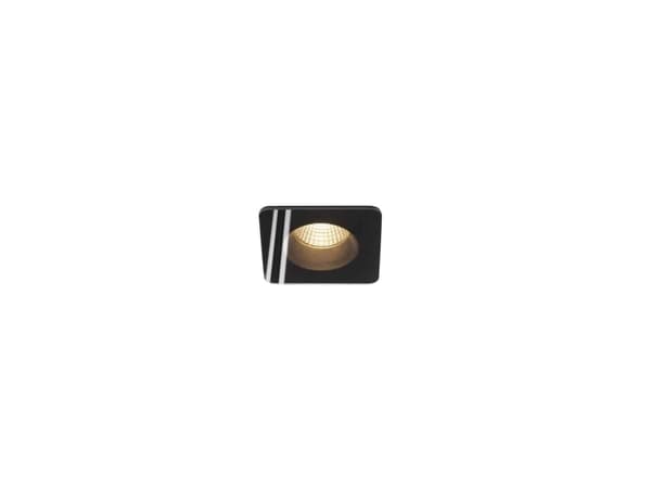 SLV PATTA-F, Innsunket spotlight, 1 ampuller, LED, 3000 K, 745 lm, Sort