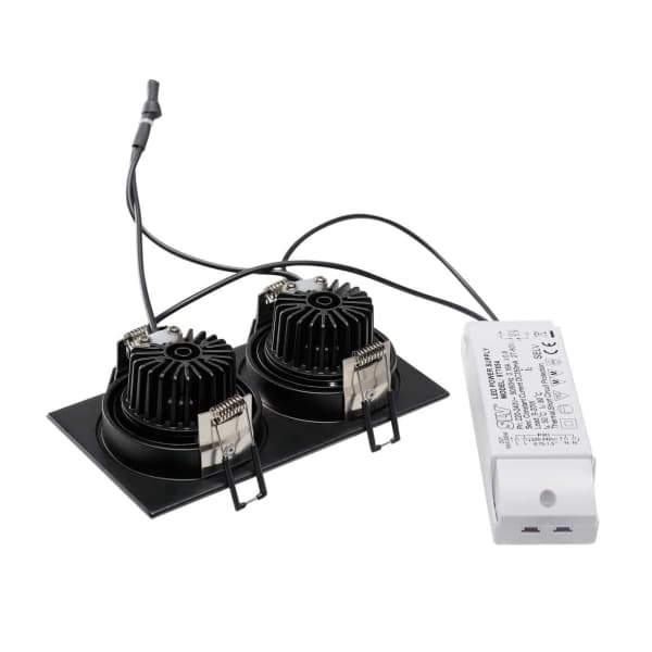 SLV NEW TRIA 2 SET, 2 lampor, LED, 2700 K, 1160 LM, IP20, Svart
