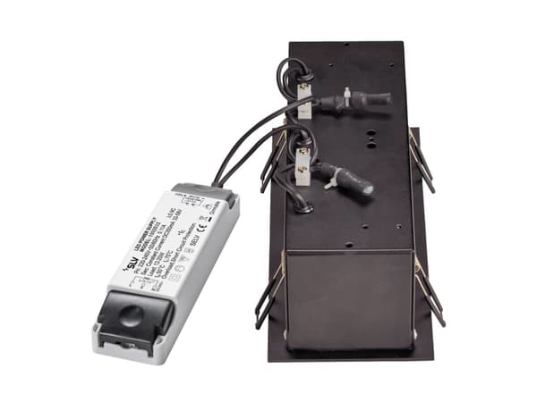 SLV 115720, Innsunket spotlight, 3 ampuller, LED, 3000 K, 1920 lm, Sort