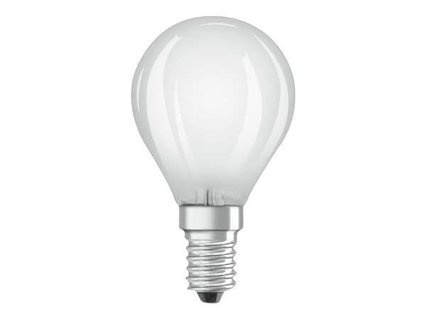 OSRAM - LED-lyspære - form: P45 - mattslipt finish - E14 - 4 W (ekvivalent 40 W) - klasse E - varmt hvitt lys - 2700 K (en pakke 2)