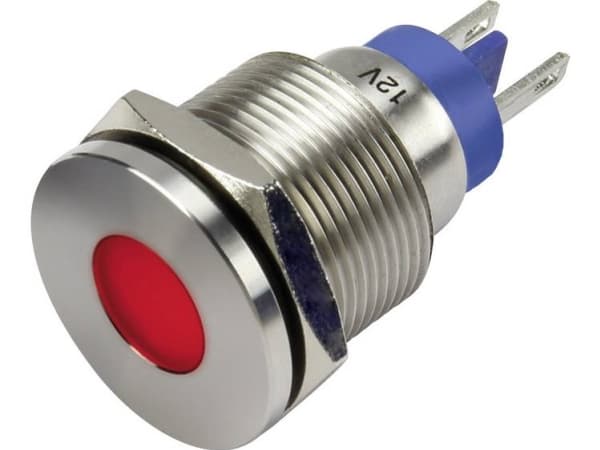 TRU COMPONENTS GQ19F-D/J/R/ 12V/S LED-signallampe Rød 12 V/DC