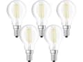 Miniatyrbilde 3 av 5: OSRAM CLASSIC P - LED-lyspære - form: P40 - klar finish - E14 - 4 W (ekvivalent 40 W) - klasse E - varmt hvitt lys - 2700 K (en pakke 50)