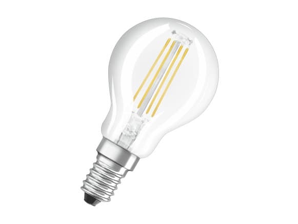 OSRAM CLASSIC P - LED-lyspære - form: P40 - klar finish - E14 - 4 W (ekvivalent 40 W) - klasse E - varmt hvitt lys - 2700 K (en pakke 50)