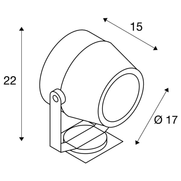 SLV 231072, Aluminium, IP65, I, 27 W, 30000 t, 60°