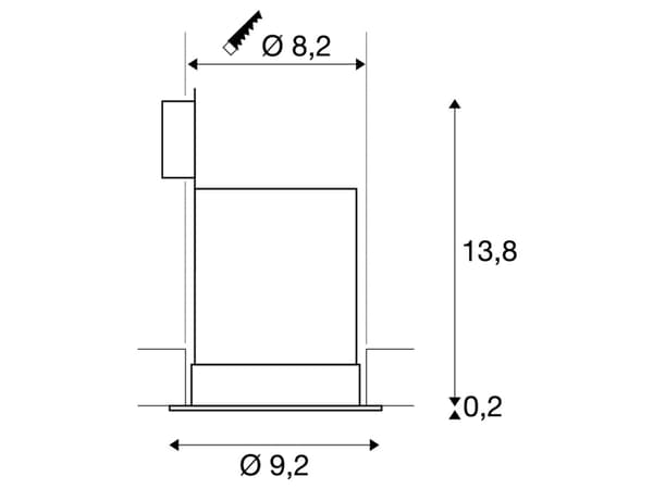 SLV 161291, Gjuten aluminium, IP44, II, 16 W, Vit, 40000 h