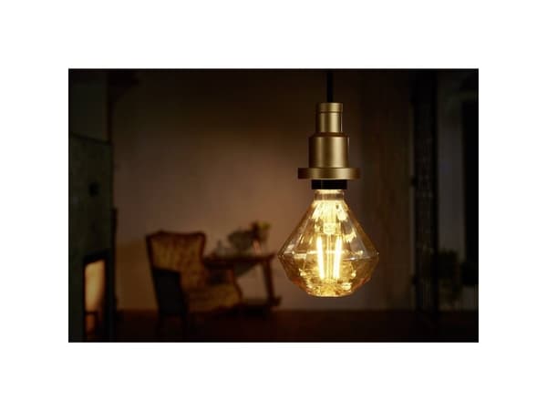 OSRAM Vintage 1906 - LED-glödlampa med filament - form: diamant - E27 - 4.5 W (motsvarande 40 W) - klass E - varm komfortbelysning - 2500 K - guld