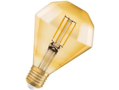 OSRAM Vintage 1906 - LED-glödlampa med filament - form: diamant - E27 - 4.5 W (motsvarande 40 W) - klass E - varm komfortbelysning - 2500 K - guld
