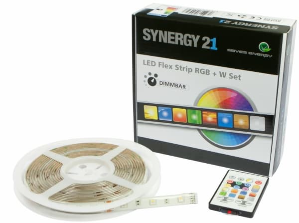 Synergy 21 LED Flex Strip 30 RGBW DC12V KOMPLETT Set V2 Hvit
