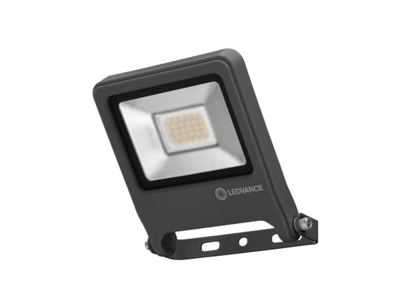 LEDVANCE ENDURA - Strålkastare - LED - 20 W - varmt vitt ljus - 3000 K - mörkgrå, semi-frosted glass