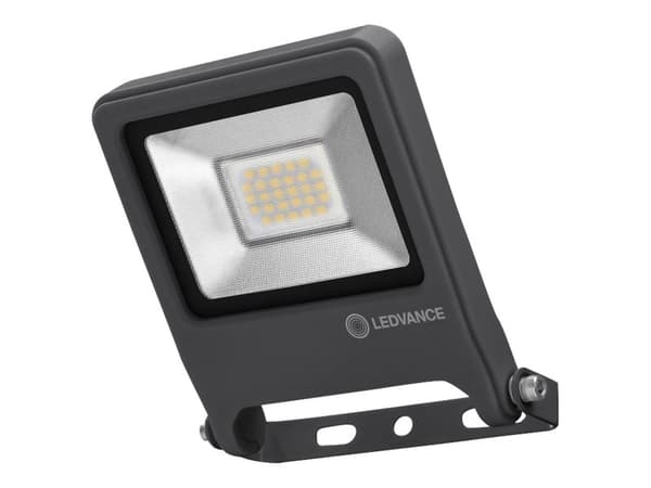 LEDVANCE ENDURA - Strålkastare - LED - 20 W - varmt vitt ljus - 3000 K - mörkgrå, semi-frosted glass