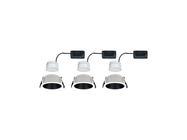 Paulmann 93402 PAULMANN Infällda lampor 3 st LED (RGB) 6 W Vit, svart