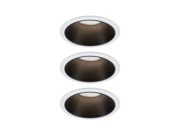Paulmann 93402 PAULMANN Infällda lampor 3 st LED (RGB) 6 W Vit, svart