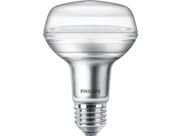 Philips CorePro LEDspot - LED-spotlight - form: R80 - E27 - 4 W (motsvarande 60 W) - klass F - varmt vitt ljus - 2700 K