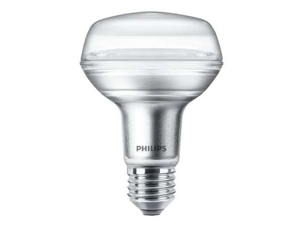Philips CorePro LEDspot - LED-spotlight - form: R80 - E27 - 4 W (motsvarande 60 W) - klass F - varmt vitt ljus - 2700 K