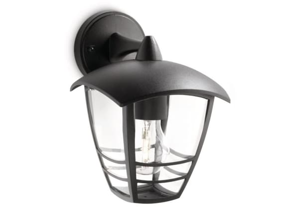 Philips myGarden Creek - Vägglampa - 1 uttag - E27 - lykta - svart