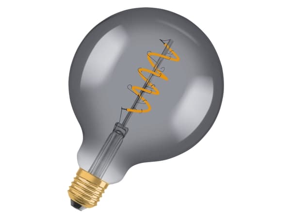 OSRAM Vintage 1906 - LED-filamentlyspære - form: G125 - klar finish - E27 - 4 W (ekvivalent 16 W) - klasse G - behagelig varmt lys - 1800 K - røyk