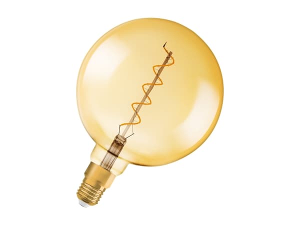 OSRAM Vintage 1906 - LED-glödlampa med filament - form: stor glob - klar finish - E27 - 4 W (motsvarande 28 W) - klass G - varm komfortbelysning - 20