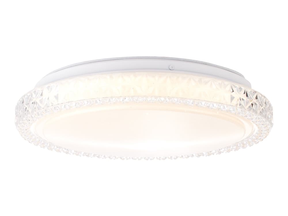 Brilliant Badria - Vägg-/taklampa - LED - 10 W - klass E - varmt vitt ljus - 3000 K - vit