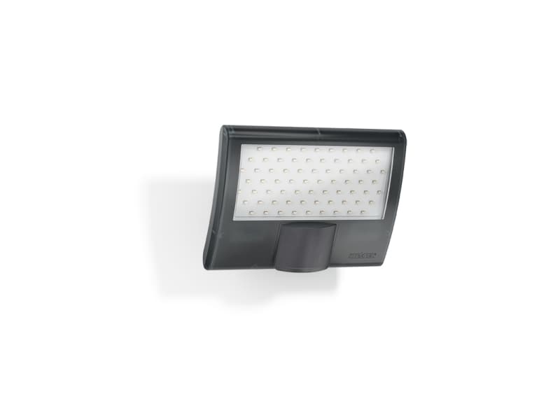 STEINEL Sensor LED-Strahler XLED curved, Väggbelysning för utomhusbruk, Antracit, Gjuten aluminium, Plast, IP44, Entré, I