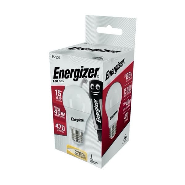 Energizer LED GLS E27 Opal Boxed Bulb Warm White 5.6w