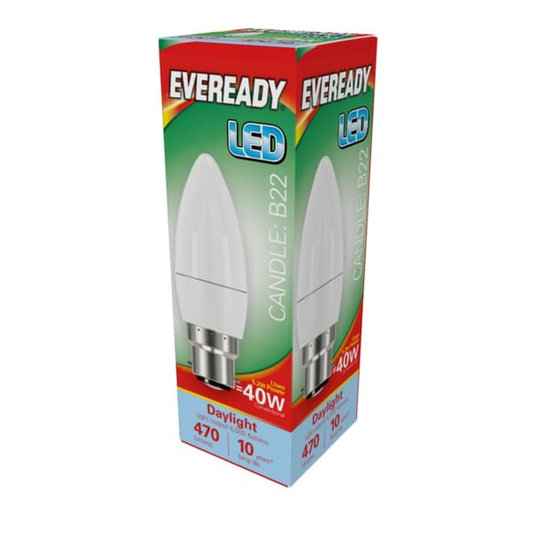Eveready B22 LED-pære til stearinlys