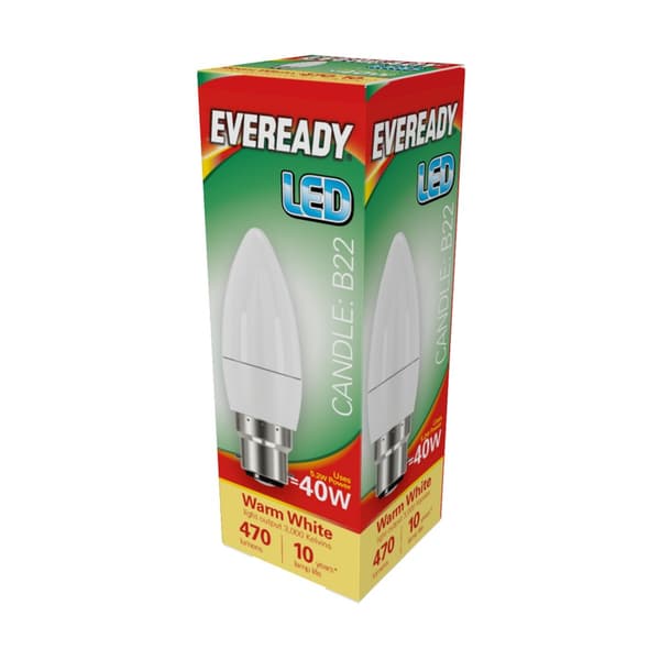 Eveready B22 LED-pære til stearinlys Warm White 4w