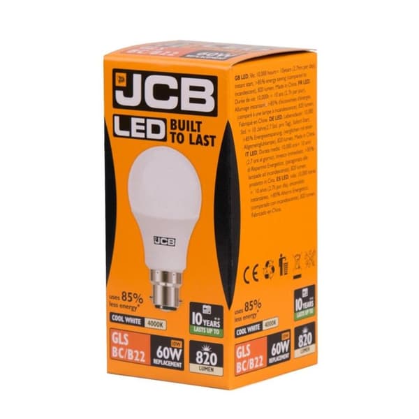 JCB LED A70 B22 glödlampa