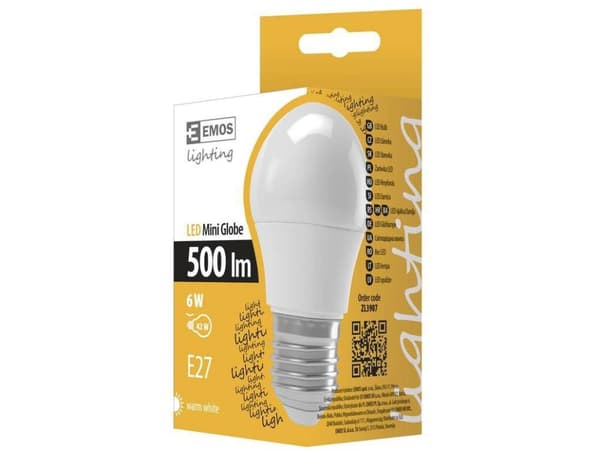 Emos LED BASIC 6W 230V E27 500lm 3000K lamppu (ZL3907)