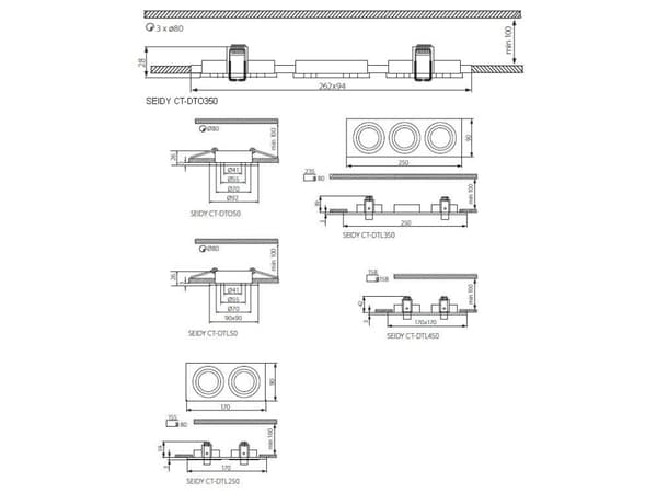 Kanlux Ceiling lighting point fitting SEIDY CT-DTO50-B black (18288)