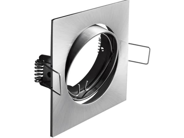 GTV Porto-K spotlight med justering, støpt IP20 inox firkant (OP-PRAN6-02)