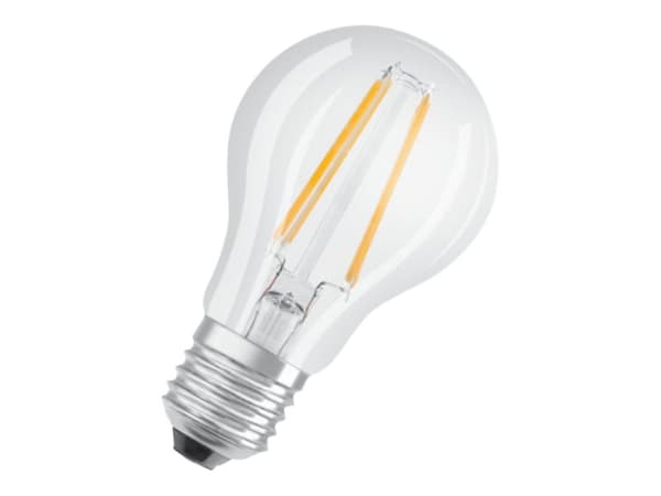 OSRAM BASE CLASSIC A - LED-glödlampa med filament - form: A60 - klar finish - E27 - 7 W (motsvarande 60 W) - klass E - varmt vitt ljus - 2700 K (pake