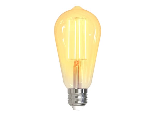 DELTACO SMART HOME - LED-filamentlyspære - form: ST64 - E27 - 5.5 W (ekvivalent 50 W) - klasse F - varm hvitfarge / kaldt hvitt lys - 1800-6500 K