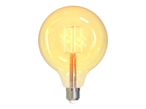 DELTACO SMART HOME SH-LFE27G125 - LED-glödlampa med filament - form: G125 - E27 - 5.5 W (motsvarande 50 W) - klass F - varmt vitt/kallt vitt ljus - 1
