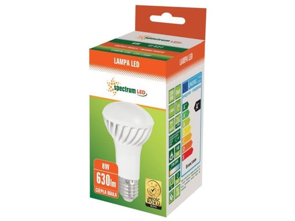 Spectrum LED R-63, E-27, 230V, 8W, WW (WOJ13990)