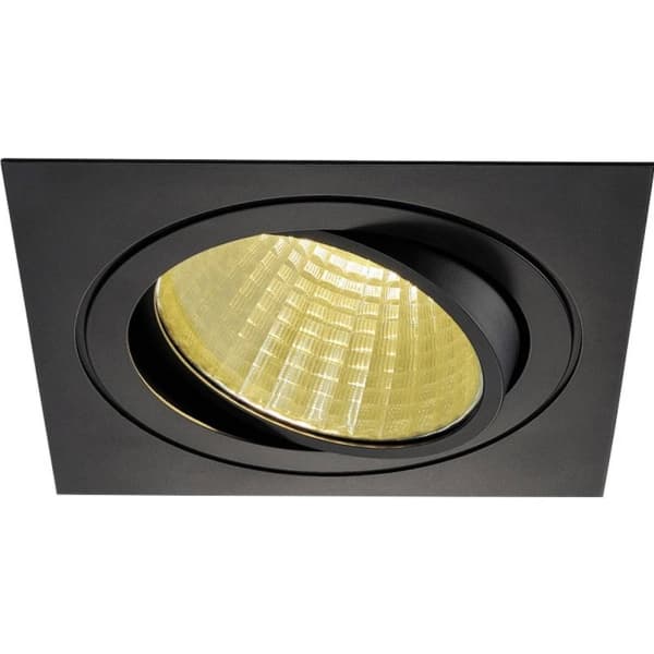 SLV NEW TRIA 1 SET, Innsunket spotlight, 1 ampuller, LED, 2700 K, 2500 lm, Sort