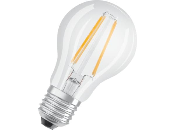 OSRAM BASE CLASSIC A - LED-glödlampa - form: A60 - klar finish - E27 - 6.5 W (motsvarande 60 W) - klass E - svalt vitt ljus - 4000 K (paket om 3)
