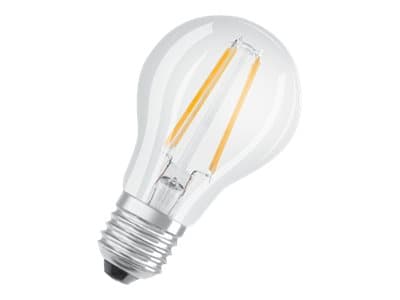 OSRAM BASE CLASSIC A - LED-glödlampa - form: A60 - klar finish - E27 - 6.5 W (motsvarande 60 W) - klass E - svalt vitt ljus - 4000 K (paket om 3)