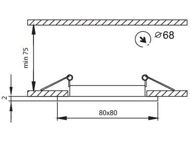 Øye 50W/12V MR16 IP20 firkantet solid aluminium sateng nikkel IZZY DS10-Q-SN GXPL011