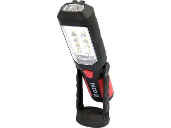 Yato YT-08513, LED, 9 ampuller, IP20, Sort, Håndholdt arbeidslys