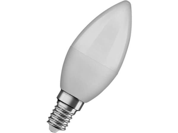 OSRAM LED STAR - LED-glödlampa - form: B37 - glaserad finish - E14 - 4.9 W (motsvarande 40 W) - klass F - svalt vitt ljus - 4000 K