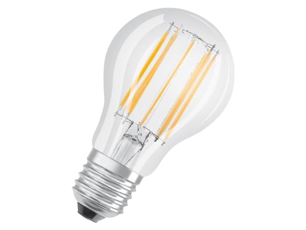 OSRAM Retrofit CLASSIC A - LED-glödlampa med filament - form: A60 - klar finish - E27 - 10 W (motsvarande 100 W) - klass D - varmt vitt ljus - 2700 K