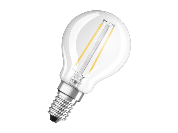 OSRAM LED STAR - LED-glödlampa med filament - form: P45 - klar finish - E14 - 1.5 W (motsvarande 15 W) - klass F - varmt vitt ljus - 2700 K