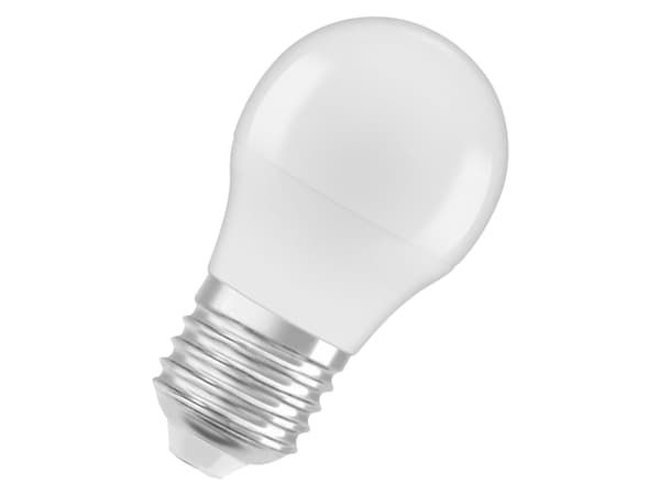 OSRAM LED STAR Classic P - LED-glödlampa - form: P45 - glaserad finish - E27 - 5.5 W (motsvarande 40 W) - klass F - varmt vitt ljus - 2700 K