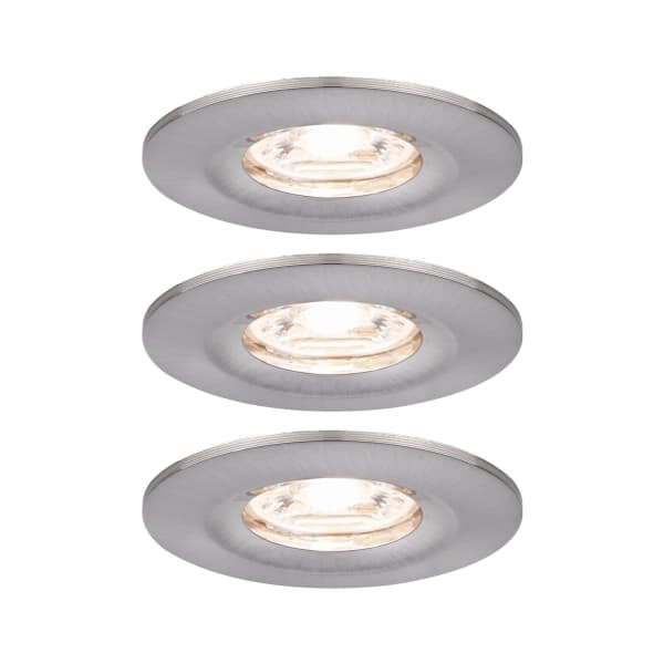 Paulmann 943.01, Nedtryckbar spotlight, Glödlampan/-lamporna kan inte bytas ut, 1 lampor, LED, 2700 K, Borstat järn